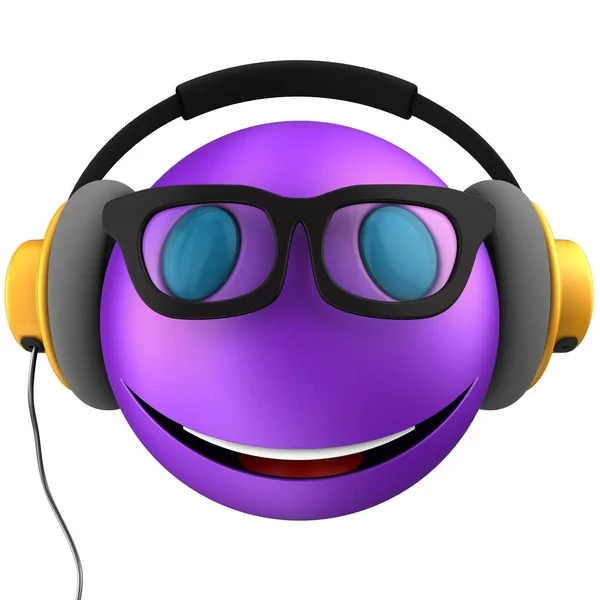 Sonrisa emoticono violeta —  Fotos de Stock