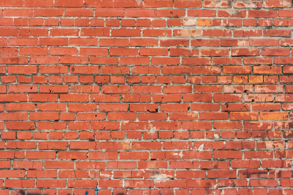 orange old brick wall texture of the background