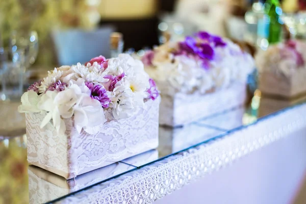 Matrimonio decorazione floreale — Foto Stock
