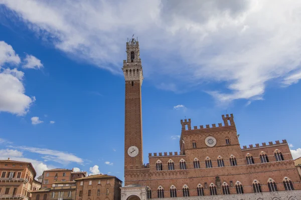 Piazza del Campo у Сієні. — стокове фото