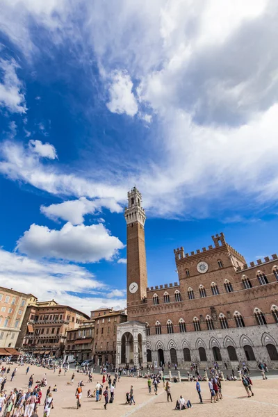 Piazza del Campo en Siena — Foto de Stock