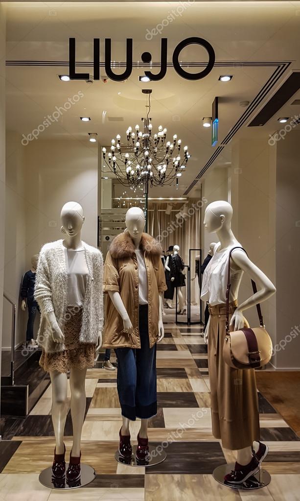 FLORENCE, ITALY- SEPTEMBER 18, 2016: Liu Jo S.p.A. (stylized as LIU JO) is an Italian fashion company founded by Marchi brothers in 1995 in Carpi (Modena), Italy.