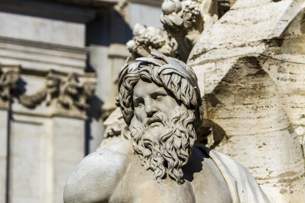 Detalle de Fontana dei Quattro Fiumi — Foto de Stock