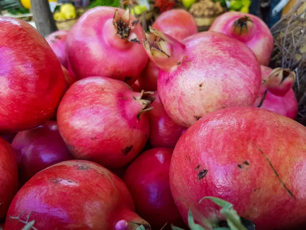 Ripe red pomegranates — Stock Photo, Image