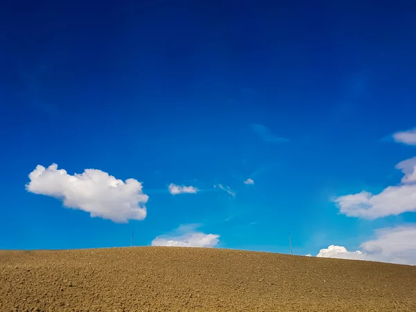Terras aráveis na Toscana — Fotografia de Stock