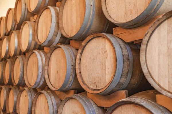 Wine wooden barrels — Stock Photo, Image