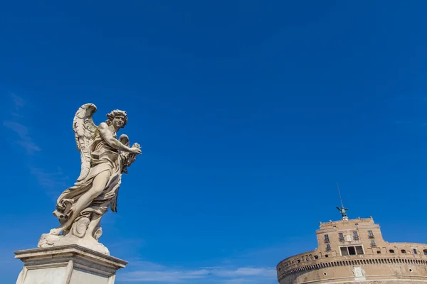 San't heykeli angelo Köprüsü Roma'da — Stok fotoğraf