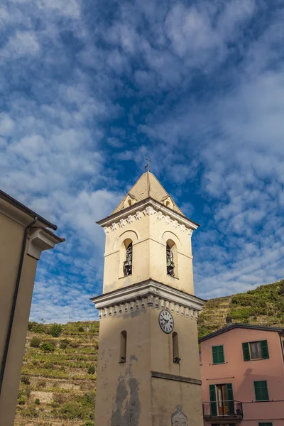 Clock tower in Manarola — Stock fotografie