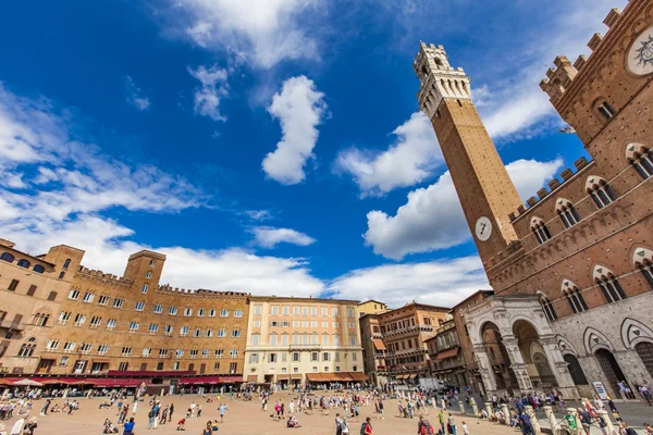 Piazza del Campo en Siena — Foto de Stock