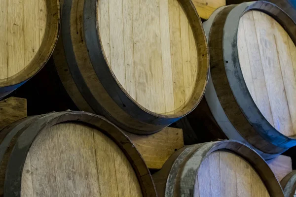 Wine wooden barrels — Stock Photo, Image