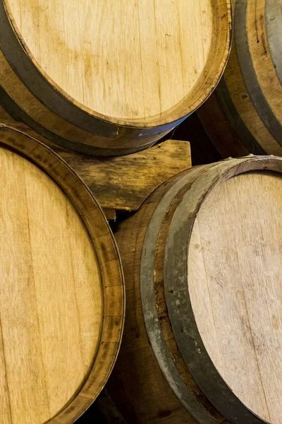 Wine wooden barrels — Stock Photo, Image