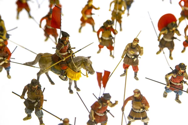 Мініатюрні солдатів на замок в Осаці — стокове фото