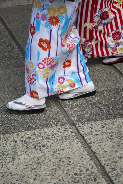 Geishas traditionella sandaler — Stockfoto