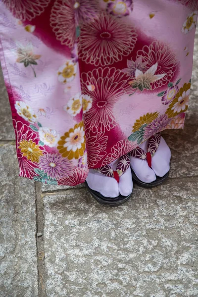 Geishas traditionelle Sandalen — Stockfoto