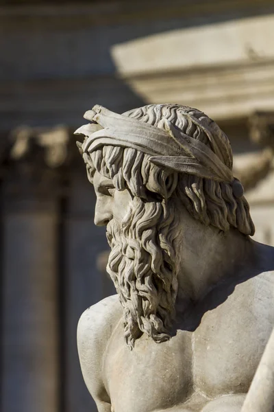 Detail van de Fontana dei Quattro Fiumi — Stockfoto