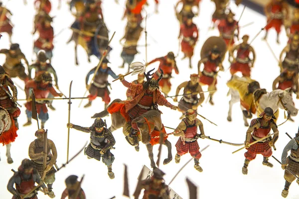 Soldados em miniatura no castelo de Osaka — Fotografia de Stock