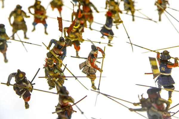 Miniature soldiers at Osaka castle — Stock Photo, Image