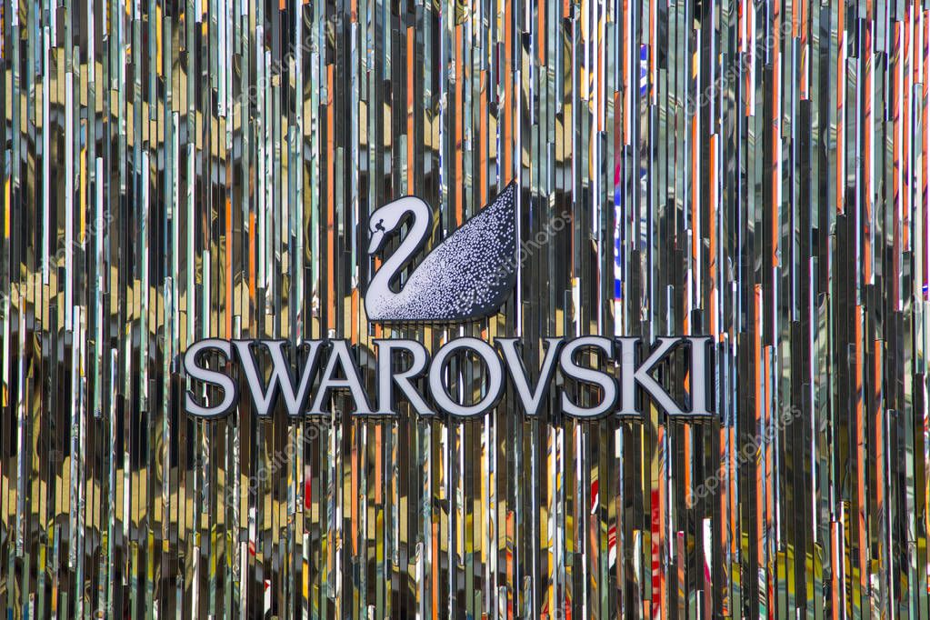 TOKYO, JAPAN - OCTOBER 2, 2016: Swarovski shop in Tokyo, Japan. It is an Austrian producer of luxury cut lead glass (crystal), founded at 1895.