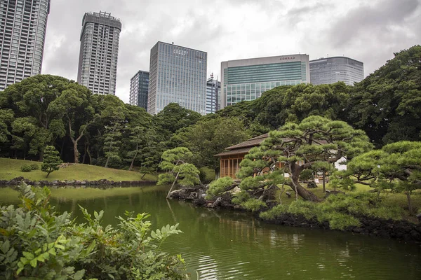 Hamarikyu-trädgården i Tokyo — Stockfoto