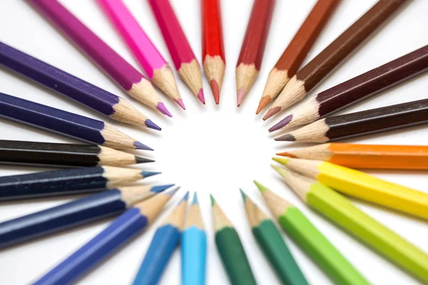 Csoport színes ceruza — Stock Fotó