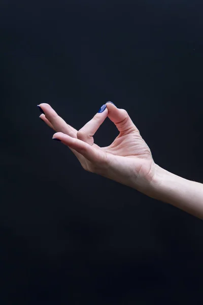 Mano mudra Yoga femminile — Foto Stock