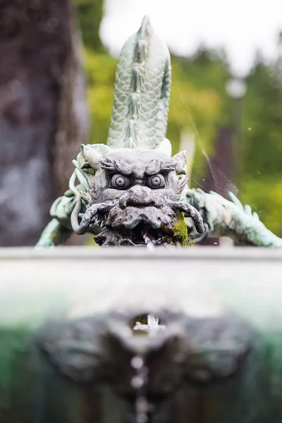 Фонтан Дракона возле храма Риннодзи — стоковое фото