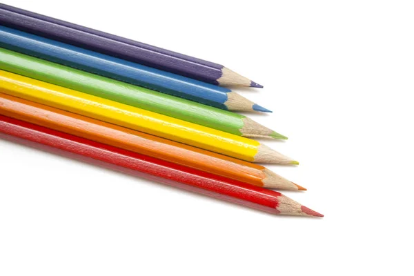 Rita färgglada pennor — Stockfoto