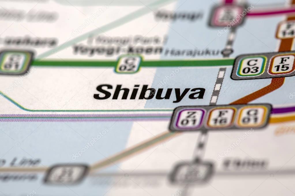 Shibuya metro stations map