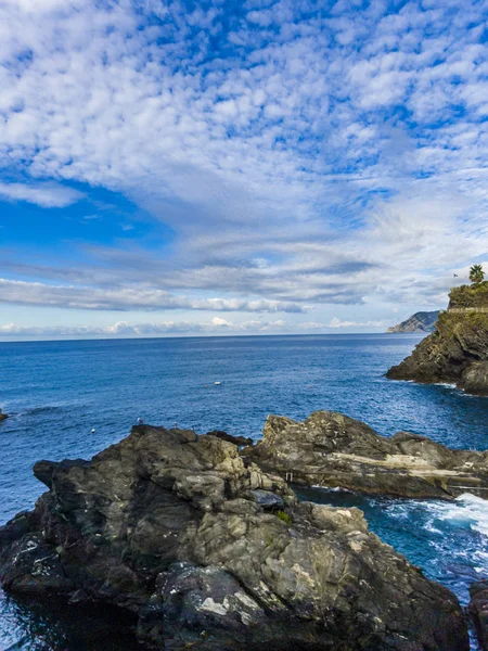 Ligurské moře od Manarola — Stock fotografie