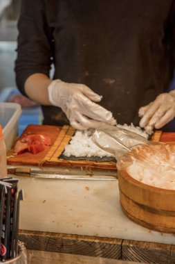 Tsukiji Balık pazarı Tokyo'da