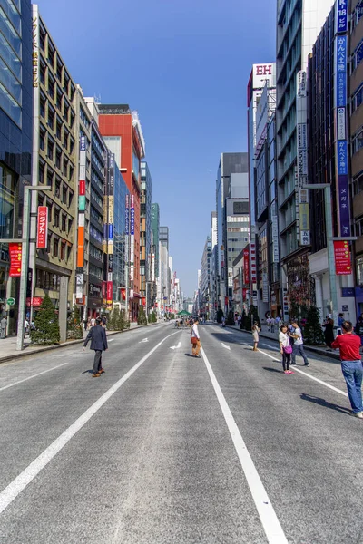 Encrucijada en Ginza, Tokio — Foto de Stock