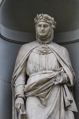 Statue of Giovanni Boccaccio clipart
