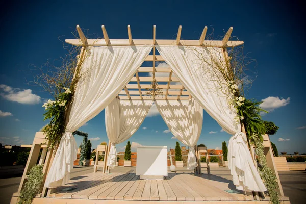 Outdoor wedding decoration — Stock Photo, Image