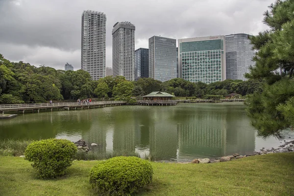 Ogrody Hamarikyu w Tokio — Zdjęcie stockowe