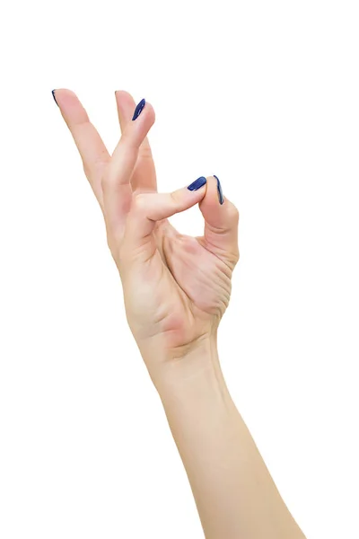 Mão mudra Yoga feminino — Fotografia de Stock