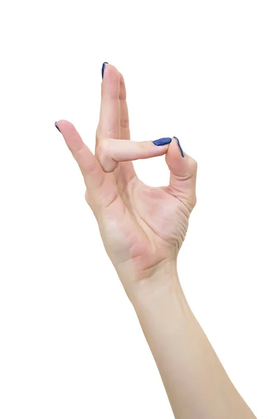 Mano de mudra de yoga femenino — Foto de Stock