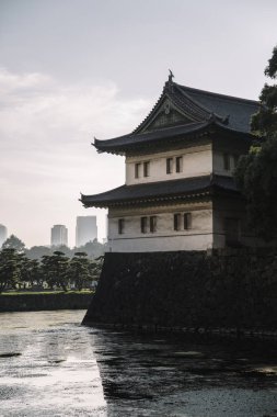 Guard tower at Tokyo Imperial Palace clipart