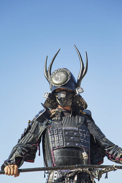 Samurai warrior at Itsukushima Shrine 