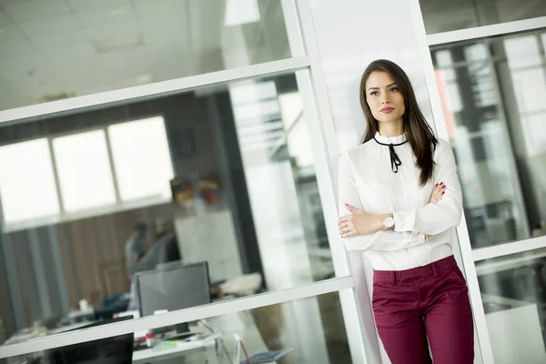 Business woman posing in the office — стоковое фото