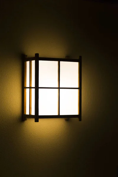 Yellow japanese lantern — Stock Photo, Image