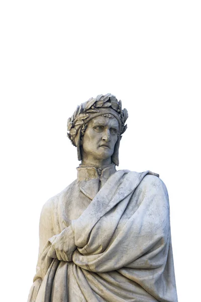 Dante Alighieri Floransa'da heykel — Stok fotoğraf