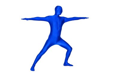 Yoga yaparken morphsuit adam