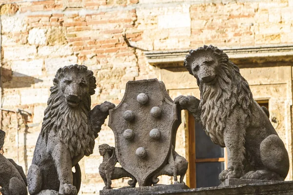 Leones de Montepulciano en Italia — Foto de Stock