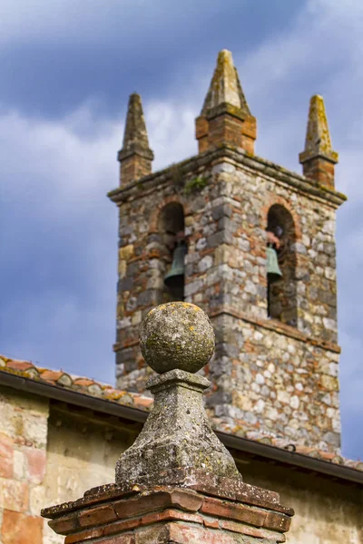 Monteriggioni çan kulesinde — Stok fotoğraf