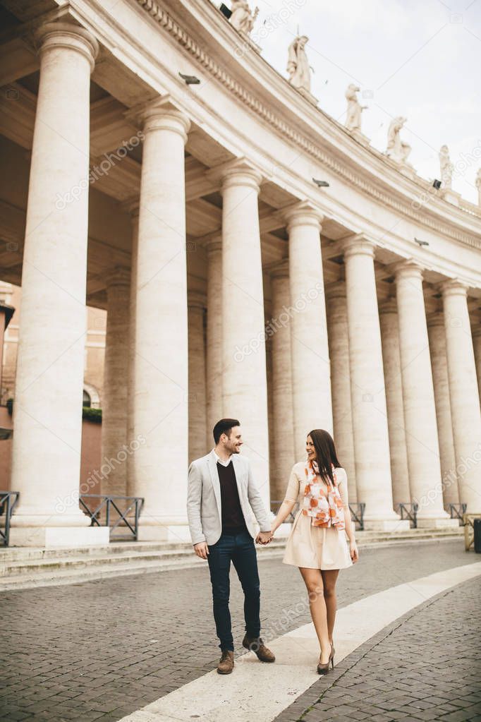 Happy couple in Rome