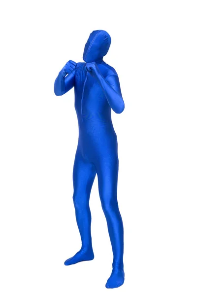 Mysterious blue man — Stock Photo, Image