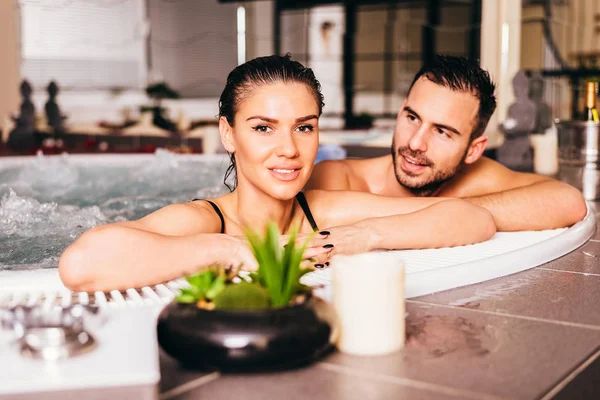 Loving couple in the wellness center — Stock Photo, Image