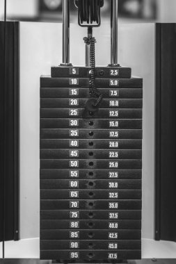 Ağırlık plakaları yığını