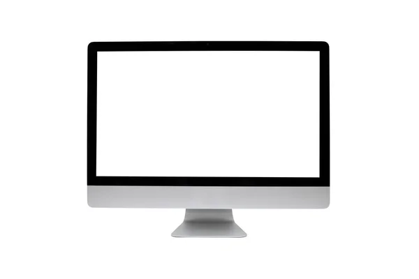 Moniteur d'ordinateur avec écran blanc — Photo