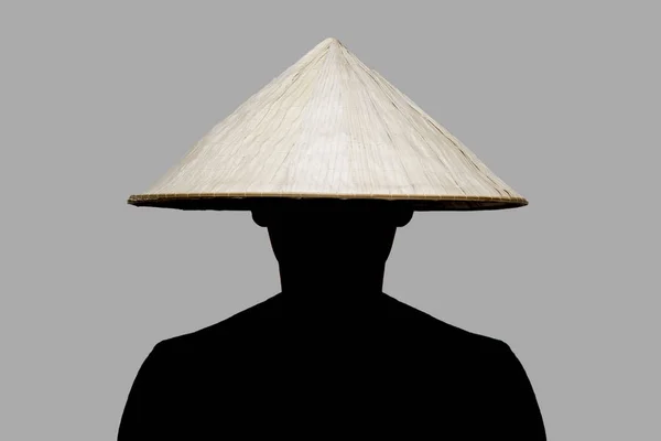 Man in Asian hat — Stock Photo, Image